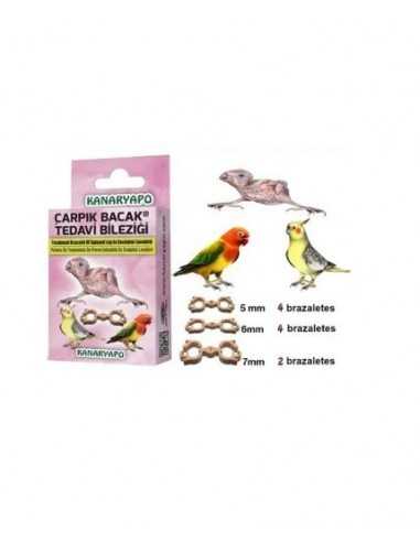 Bracciale a doppia gamba attorcigliato 5-6-7mm Kanaryapo Lovebird