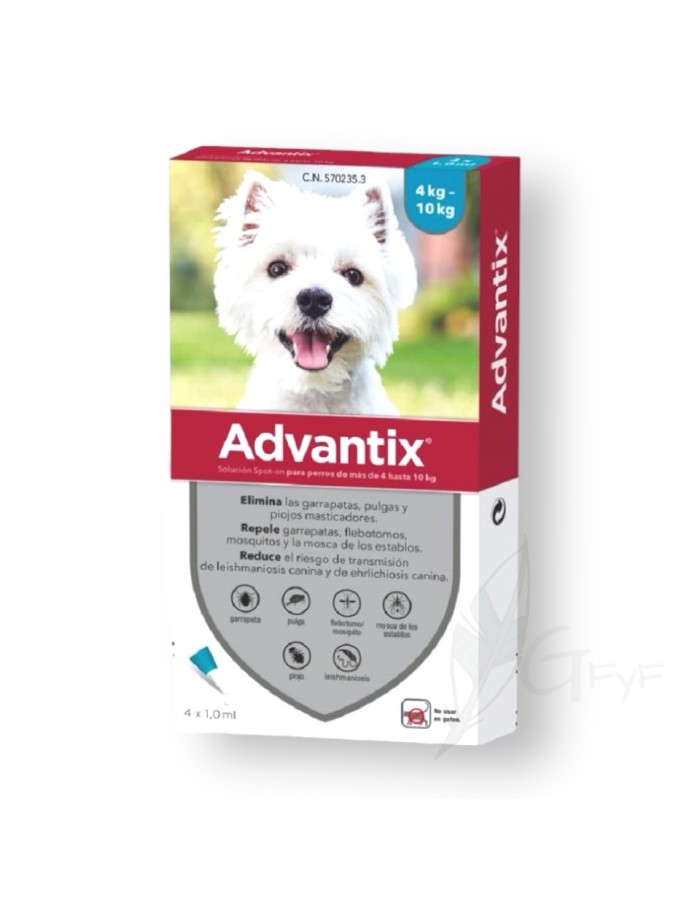 Advantix Pipeta antiparasitária 4-10kg