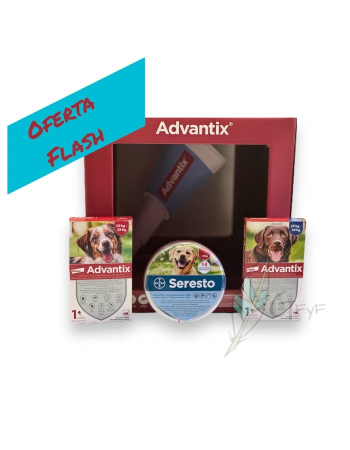 Combo 25-40 kg pipeta Advantix + collar Seresto Perros grandes